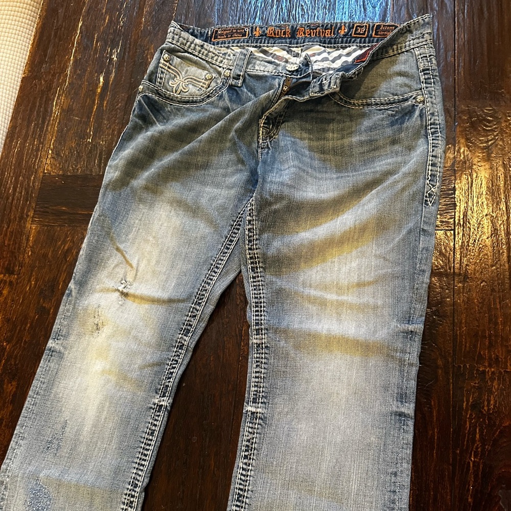 Rock Revival Light Blue Straight Jeans
